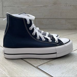 Chuck Taylor All Stars custom Lift platform Hi tops, size 6 Women’s, 4 Men’s.